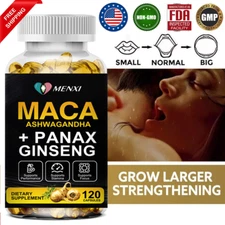 Organic Maca Root 120 Capsules 12000mg, Peruvian Maca Extract for Men & Women