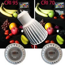 High CRI RA 95+ GU10/E27 7W AC100-240V Dimmable COB LED Bulbs Lamp LED Spotlight