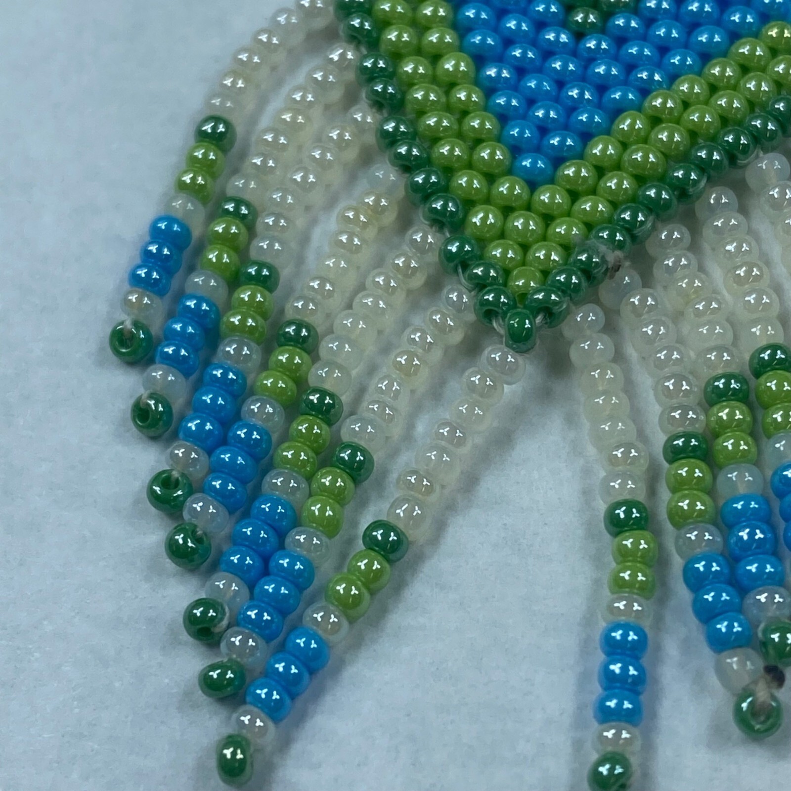 Dangle Drop Beaded Multicolor Earrings Pierced Ho… - image 5