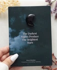 Darkest Nights Black Obsidian Crystal Moon - Greeting Card - Brand New