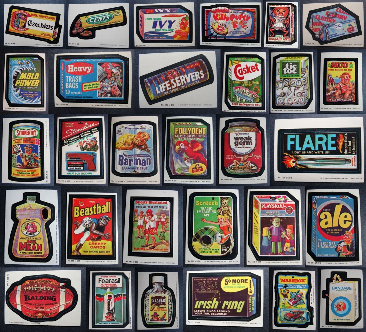 1980 Topps Wacky Packages 3rd Series Trading Cards Complete Your