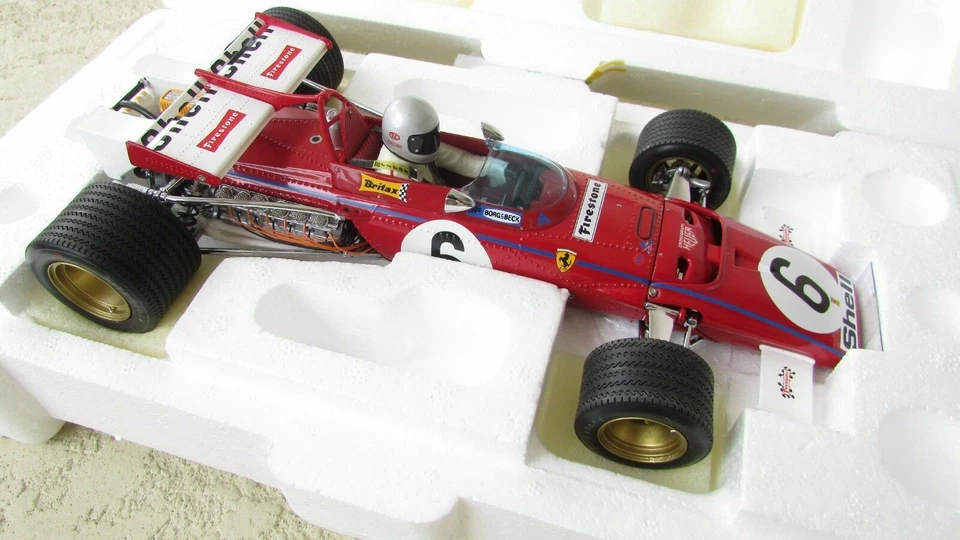 1:18 Exoto 1971 Ferrari 312B coche de carreras F1 S. Premio de África Mario Andretti GPC97061 Foto 2 de 4
