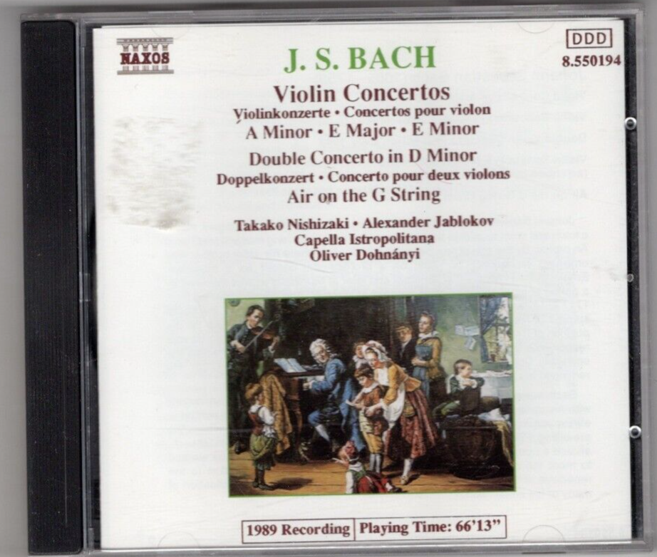 J S Bach, Violin Concertos, Music CD