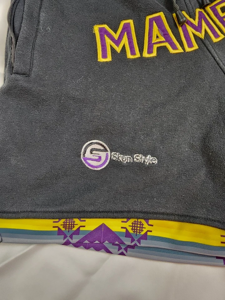 Bermuda de basquete MAMBA preta/dourada/roxa tamanho XL estilo Skyn - Imagem 2 de 4