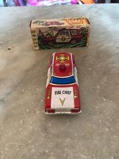 Macchina In Latta Pompieri Chef Pompier A Frizione Fire Chief Car Vintage