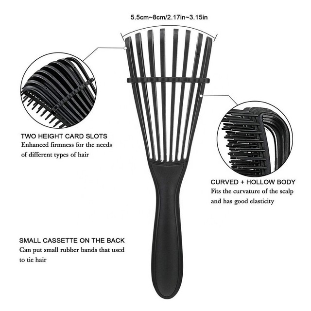 Detangling Brush for Curly Hair African American Natural hair Styling