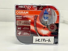 Like-new! OSRAM HB3 9005 Night Breaker Laser halogen bulbs +150% 9005NL-HCB PAIR