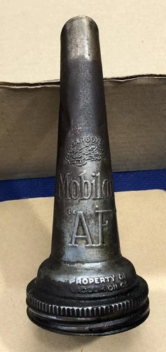 Mobil Oil AF Jar Spout vintage Gargoyle bottle sign mobiloil Funnel Can vacuum