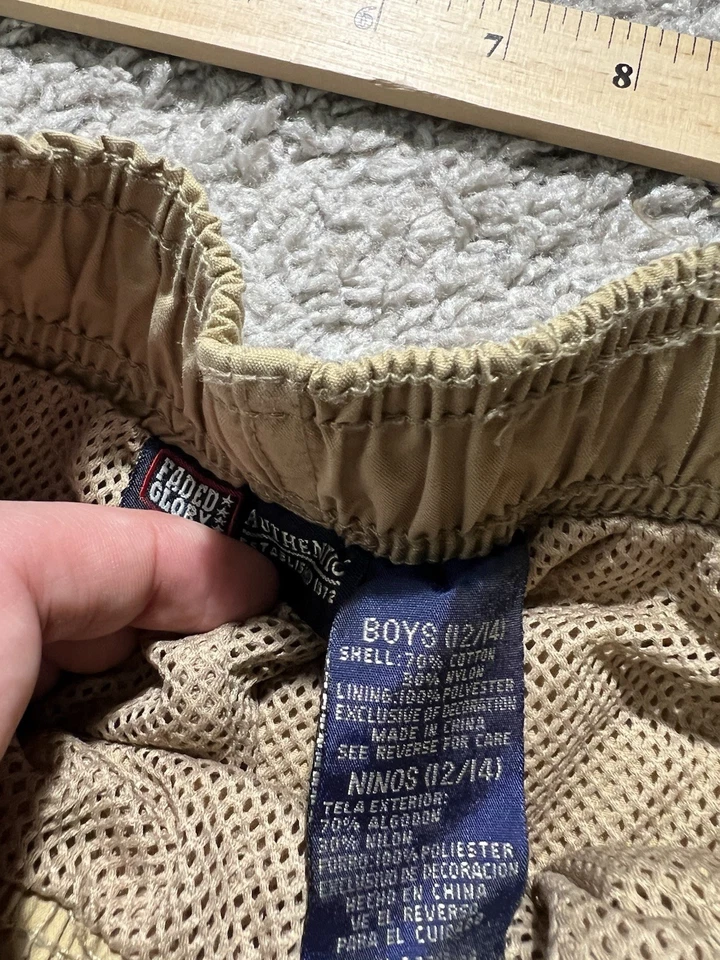 Pantalones cargo vintage descoloridos Glory niños L Y2K verdes holgados pierna ancha patinador grunge Foto 4 de 4