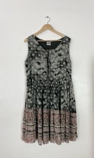 Phool Vintage Grey Pattern Sleeveless Dress - Sz 16