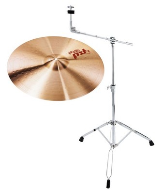 TOP Paiste 20'' PST7 Ride Becken mit warmem Sound inkl. stabilem Beckenstativ