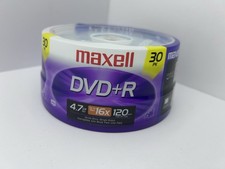 Maxell DVD R 16X 4.7GB 120-Min 30-Pack Spindle Sealed New Sealed