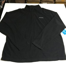Columbia Half Zip Fleece Pullover Shirt Mens Size XL Black Sweatshirt NWT 45