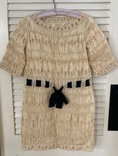 Diane Von Furstenberg Solar Macrame Belted Mini Dress Womens Size P (XS)