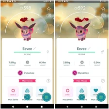 ✨Shiny Dynamax Eevee Female - Male ✨ - P T C -  Description