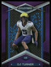 2023 Wild Card Alumination Draft Retail #ABC-41 DJ Turner Rainbow Purple #/15