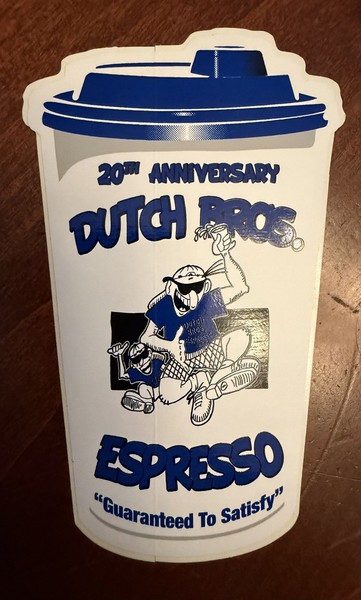 PEGATINA HOLANDESA Bros Calcomanía ESPRESSO Taza ANIVERSARIO CAFÉ Raro Difícil de Encontrar DB Antiguo DISEÑO