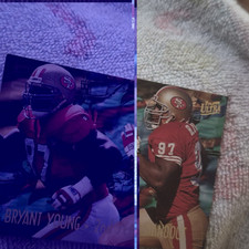 Upper Deck Bryant Young 1994 #49 Rookie San Francisco 49ers NFL Football Card. rookie card picture