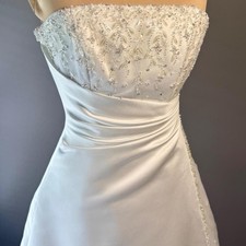 Maggie Sottero Wedding Dress Ivory Beaded Strapless Corset Bridal Vintage Sz 6