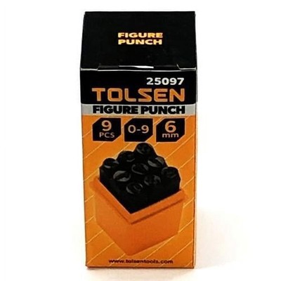 Tolsen 9 Piece Figure Punch Set with Storage Box (25097) NEW