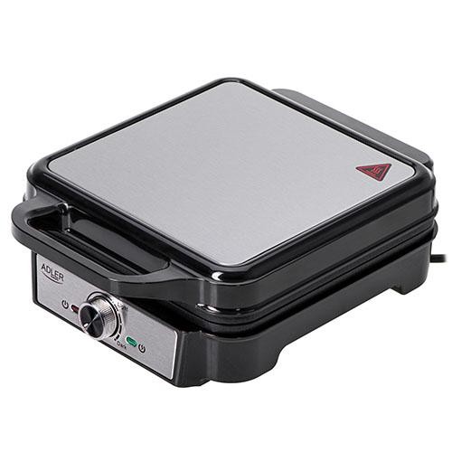 Adler AD 3083 waffle iron 4 waffle(s) 1200 W Black, Silver