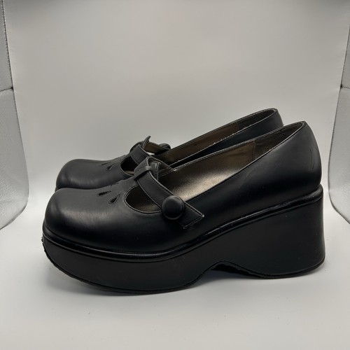 RAMPAGE VINTAGE Y2K Black Platform Mary Jane Shoes Size 8 M Chico Gothic Grunge, Size 8, $55
