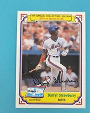 1984 Topps Drake's Big Hitters RC #29 Darryl Strawberry NY Mets BASEBALL Card 6F