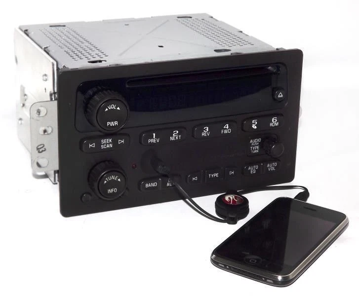 GMC Envoy XL 2006 AM FM radio CD con entrada auxiliar mejorada de MP3 OEM RDS 15234915 Foto 3 de 4