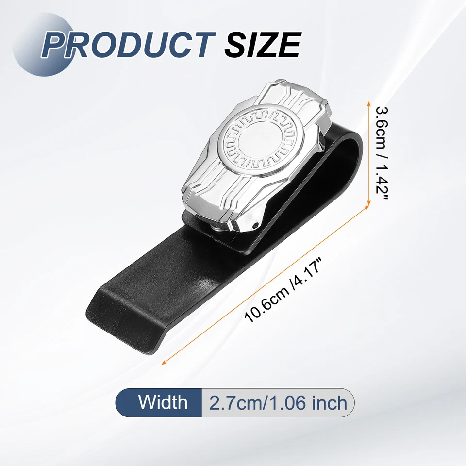 1 Pcs Sunglasses Holders for Car Visor Sunglasses Holder Clips, Silver - Imagem 2 de 4