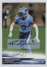 2025 Upper Deck CFL Auto Royce Metchie #56 Auto jt1