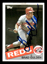 Brad Gulden Cincinnati Reds 1985 Topps Auto #251 w/COA