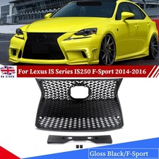 Gloss Black Front Bumper Upper Lower GrillE For Lexus IS F-Sport IS250 2014-2016
