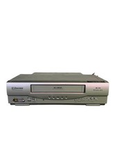 Emerson EWV404 4-Head HQ VHS VCR Video Cassette Recorder Silver - Untested