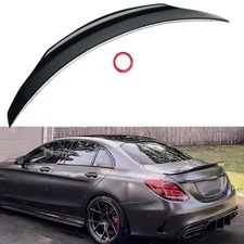 FOR 15-2021 MERCEDES BENZ W205 C63 AMG PSM STYLE GLOSS BLACK TRUNK SPOILER WING