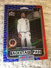 2019-20 Hoops Premium Stock Backstage Pass Blue Prizm Kawhi Leonard #8 Clippers