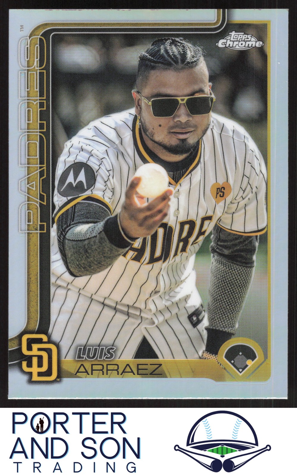 Luis Arraez Image Variation Short Print 2025 Topps Chrome #216 Padres