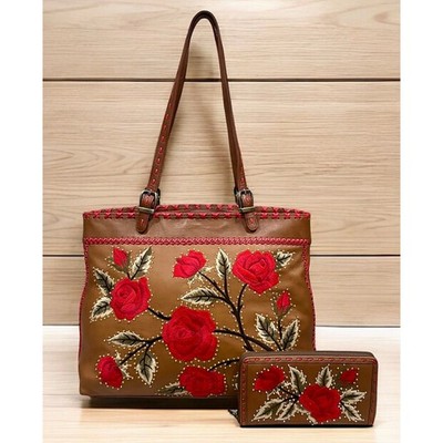 Y2K Isabella Fiore Rambling Rose Large Toby Tote & Wallet 