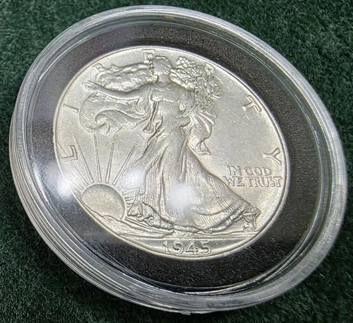Stunning 1945 Walking Liberty Half Dollar, AU Condition, 90% Silver Gem!