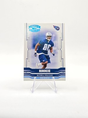 Roydell Williams 2005 Donruss Throwback Threads RC Blue SP /25 #176 Titans