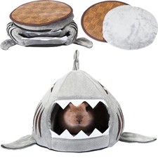 Shark Guinea Pig Bed Hideout Guinea Pig Animals Bed House Warm Small Hamster ...