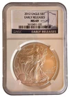 2012 American Silver Eagle $1 Coin .999 fine NGC ER MS69