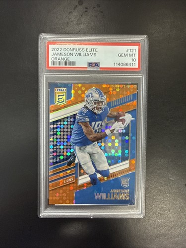 2022 Panini Donruss Elite-Rookies Jameson Williams #121 Orange /49 (RC) 🔥PSA 10