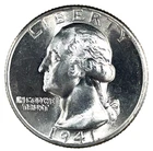 1941 Silver Washington Quarter Bu-Brilliant Uncirculated 25c US Coin # 14