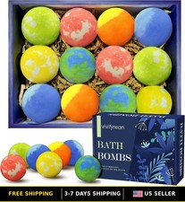 Organic Handmade Bath Bombs Gift Set - 12 Pack for Men Women