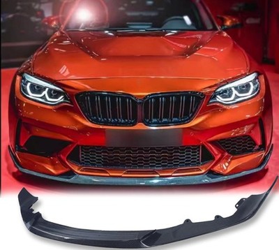 Carbon Fiber Front Bumper Lip For 19-21 BMW F87 M2 Competition Performance Style