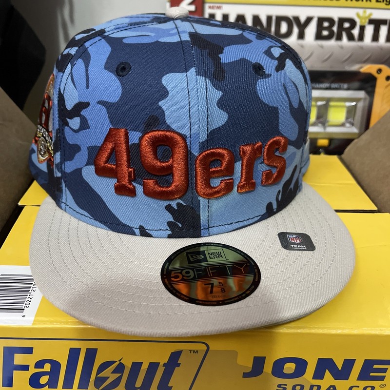 New Era 59Fifty San Francisco 49ers 60 Seasons Camo Fitted Hat Sz 7 5/8