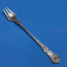 Tiffany English King Sterling Silver  Oyster/Cocktail Fork 6", Mono