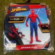 Marvel Spiderman Niño Grande 10-12 Disfraz Spandex Zentai Traje Máscara Jazwares