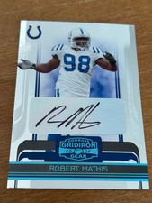 2006 Donruss Gridiron - ROBERT MATHIS Auto #09/25 - Platinum Blue - Colts
