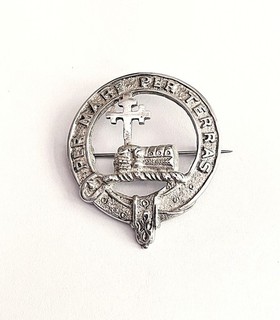 Solid Silver Edinburgh HM Clan MacDonald Badge Thomas Kerr Ebbutt 1961 VGC